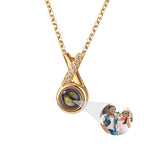 X-letter Projection Necklace With Customizable PhotosSilver 925 Necklace nowadaysfashion
