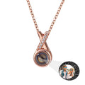 X-letter Projection Necklace With Customizable PhotosSilver 925 Necklace nowadaysfashion