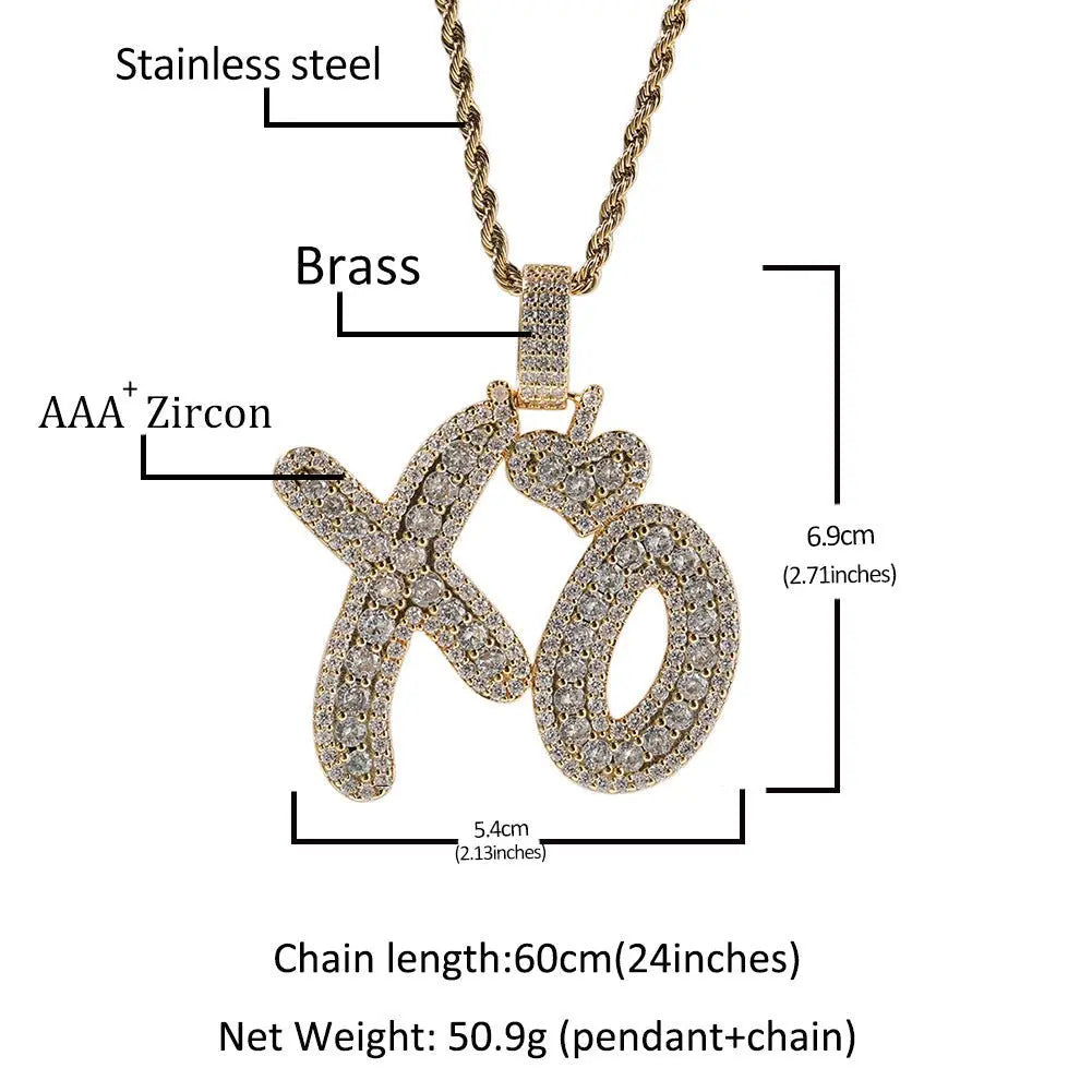 xo necklace - Blade & Thread