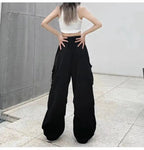 Y2K Cargo Pants Wide Leg Drawstring Oversize Pockets Joggers Trousers nowadaysfashion