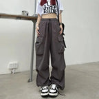 Y2K Cargo Pants Wide Leg Drawstring Oversize Pockets Joggers Trousers nowadaysfashion