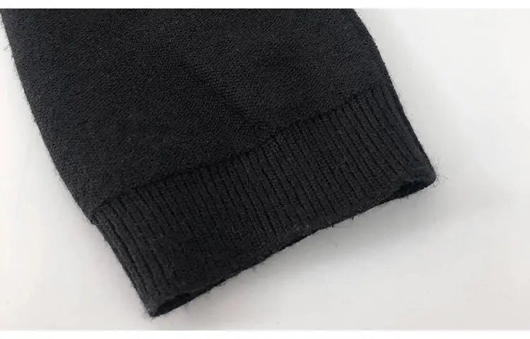 Y2K T-shirt Two Piece Women Long Sleeve Smock+Knitted Halterneck Camis Skinny Cropped Tops Woman - Blade & Thread