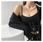 Y2k Tunic Tops Women Design Cross Bandage Camis Chic Slim Sleeveless Crop Top Female nowadaysfashion