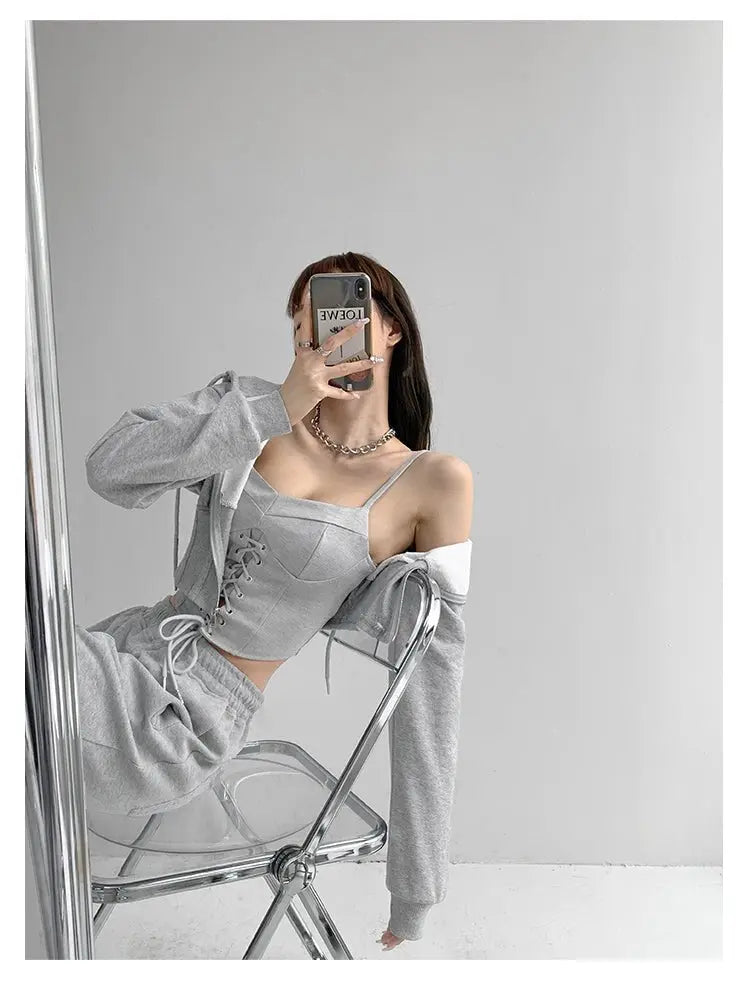 Y2k Tunic Tops Women Design Cross Bandage Camis Chic Slim Sleeveless Crop Top Female nowadaysfashion