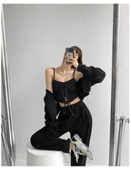 Y2k Tunic Tops Women Design Cross Bandage Camis Chic Slim Sleeveless Crop Top Female nowadaysfashion