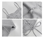 Y2k Tunic Tops Women Design Cross Bandage Camis Chic Slim Sleeveless Crop Top Female nowadaysfashion
