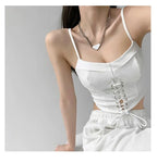 Y2k Tunic Tops Women Design Cross Bandage Camis Chic Slim Sleeveless Crop Top Female nowadaysfashion