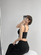 Y2k Tunic Tops Women Design Cross Bandage Camis Chic Slim Sleeveless Crop Top Female nowadaysfashion