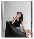 Y2K Women Fashion Slim V-neck Halter Vest Solid Color Woman Bandage Crop Tops nowadaysfashion