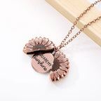 You Are My Sunshine Sunflower Necklaces For Women Gifts Rose Gold Color Fashion Jewelry nowadaysfashion