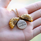 You Are My Sunshine Sunflower Necklaces For Women Gifts Rose Gold Color Fashion Jewelry nowadaysfashion