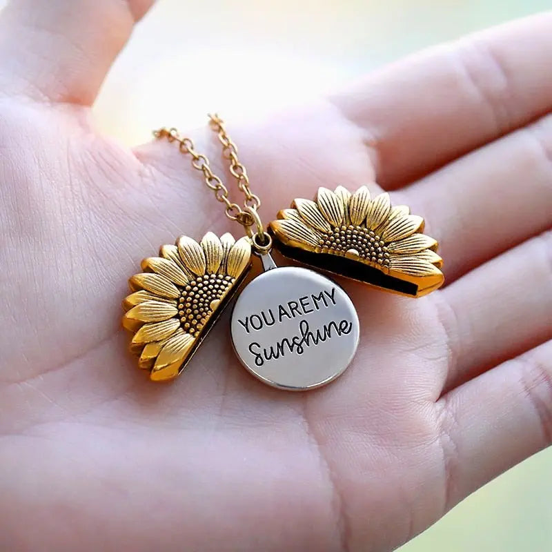 You Are My Sunshine Sunflower Necklaces For Women Gifts Rose Gold Color Fashion Jewelry - Blade & Thread