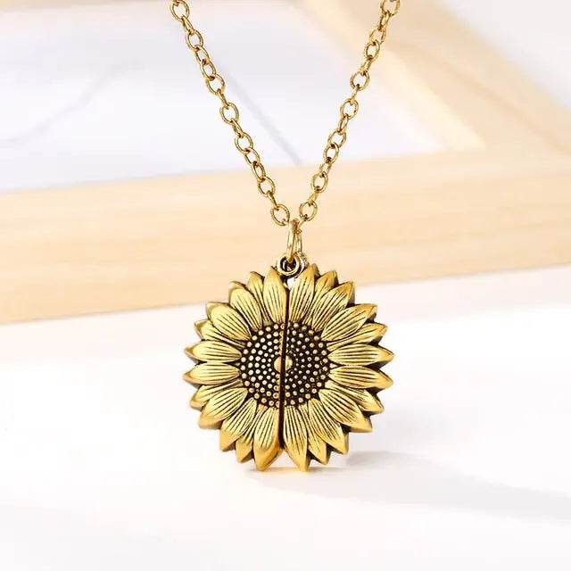 You Are My Sunshine Sunflower Necklaces For Women Gifts Rose Gold Color Fashion Jewelry - Blade & Thread