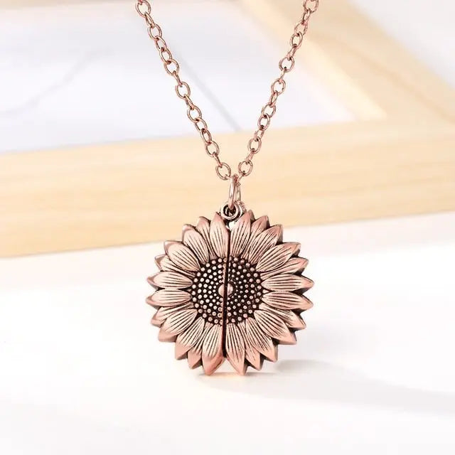 You Are My Sunshine Sunflower Necklaces For Women Gifts Rose Gold Color Fashion Jewelry - Blade & Thread