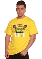 You Are Stronger Than You Think Men's Bamboo Viscose/Organic Cotton Short Sleeve Graphic T-Shirt Spun Bamboo