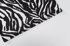 Zebra Print Long Sleeve V-Neck Bandage Sexy Mini Dress Streetwear Outfits Party Wear nowadaysfashion