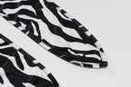 Zebra Print Long Sleeve V-Neck Bandage Sexy Mini Dress Streetwear Outfits Party Wear nowadaysfashion
