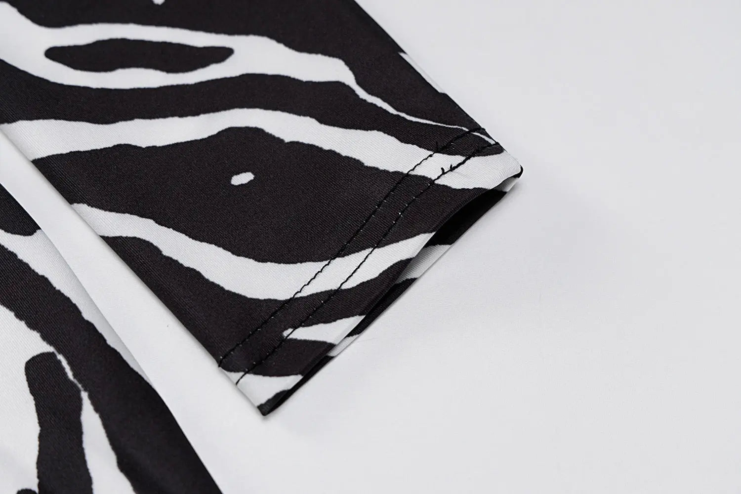 Zebra Print Long Sleeve V-Neck Bandage Sexy Mini Dress Streetwear Outfits Party Wear - Blade & Thread