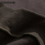 Zipper Pocket Smile Face Patchwork Fleece Hoodies Sweatshirts Streetwear nowadaysfashion