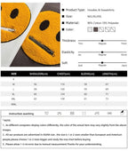Zipper Pocket Smile Face Patchwork Fleece Hoodies Sweatshirts Streetwear nowadaysfashion