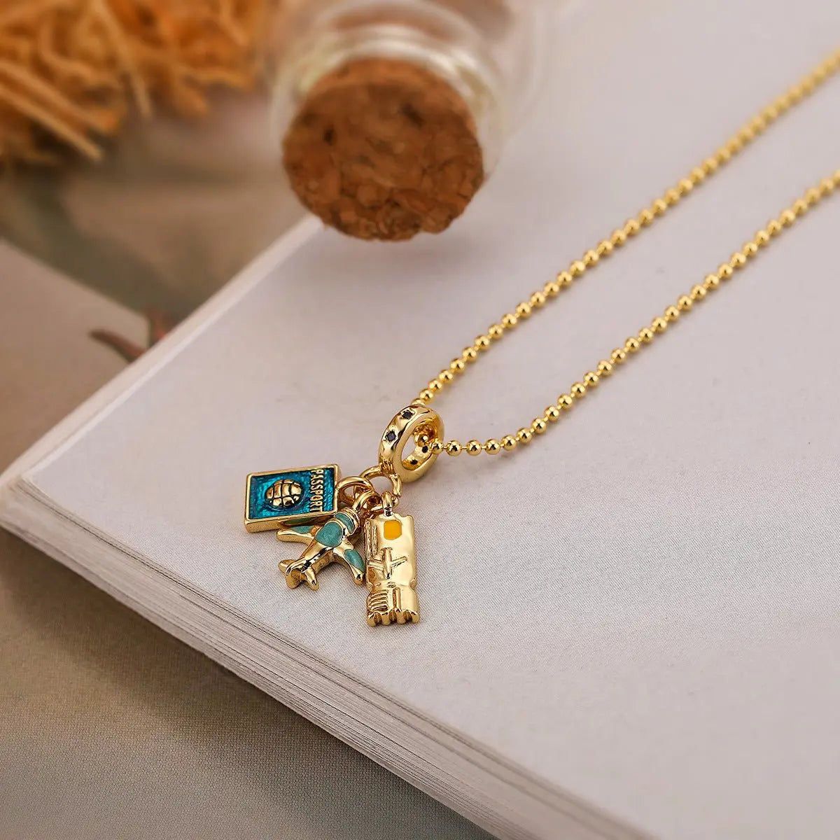 Zircon Camera Passport Pendant Necklace - Blade & Thread