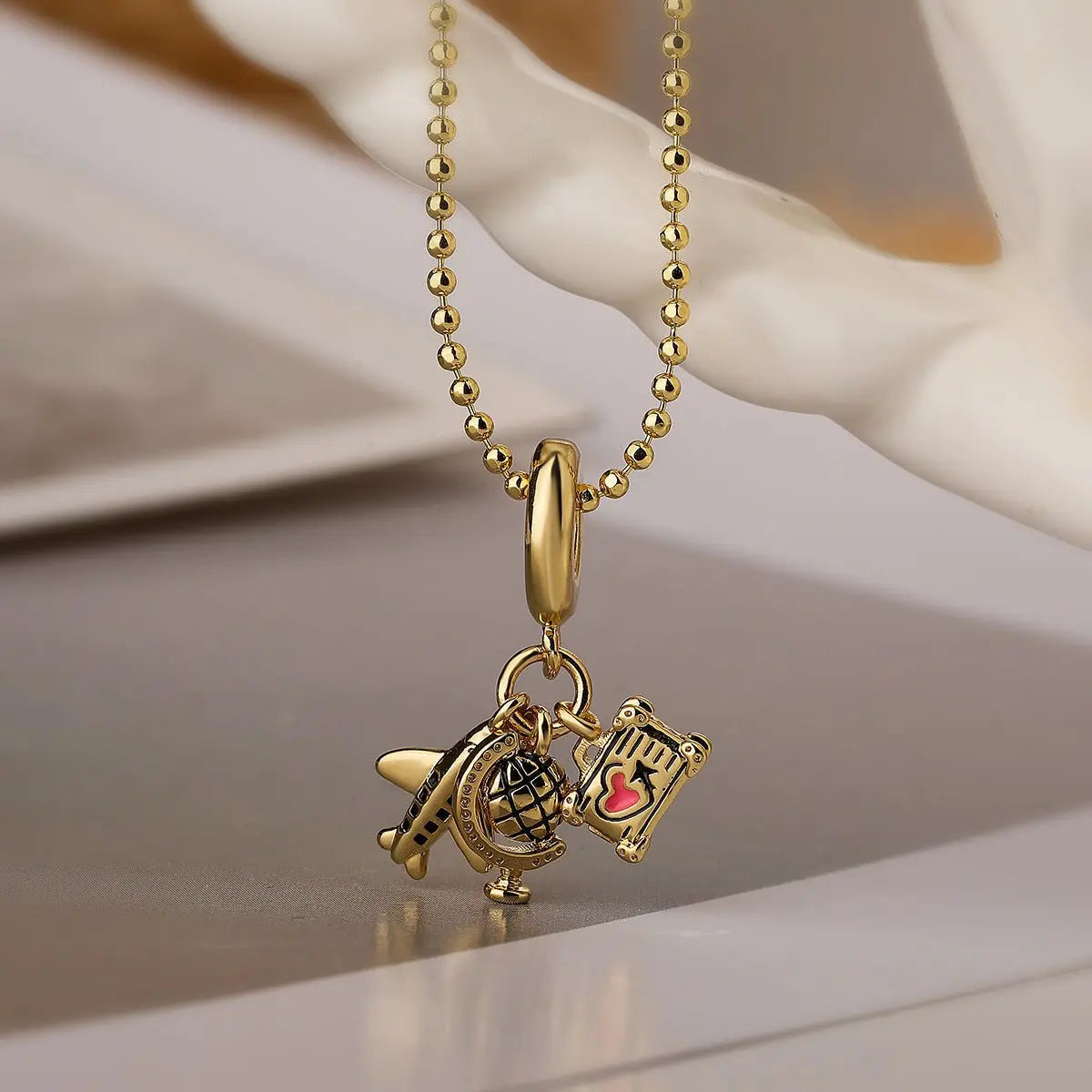 Zircon Camera Passport Pendant Necklace nowadaysfashion