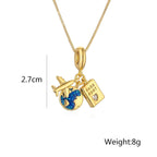 Zircon Camera Passport Pendant Necklace nowadaysfashion