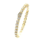 Zircon Hip Hop Necklace 7mm Gold Plated Rock Candy Chain nowadaysfashion