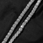 Zircon Hip Hop Necklace 7mm Gold Plated Rock Candy Chain nowadaysfashion