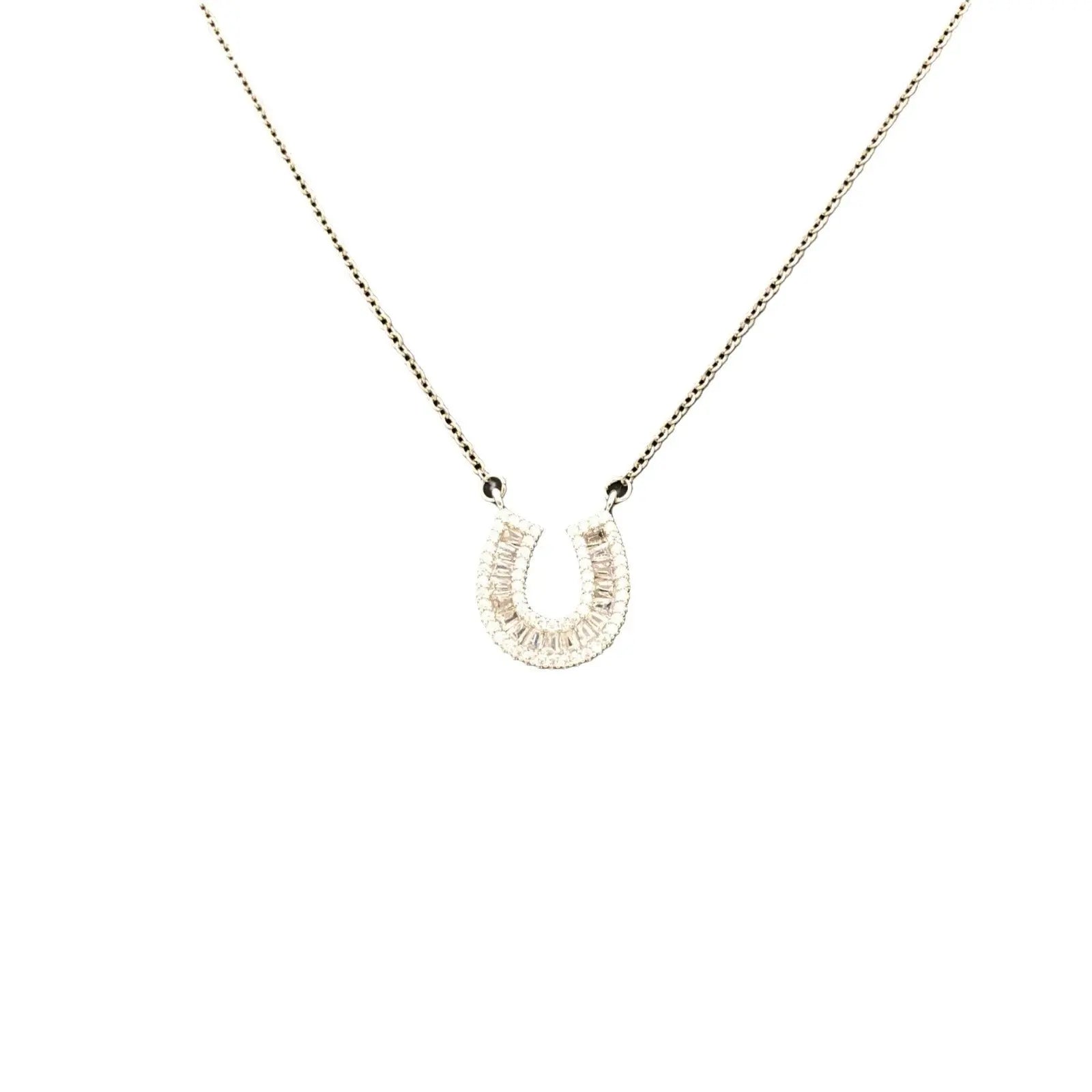 Zircon horseshoe necklace nowadaysfashion
