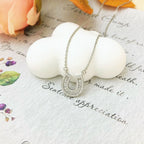 Zircon horseshoe necklace nowadaysfashion