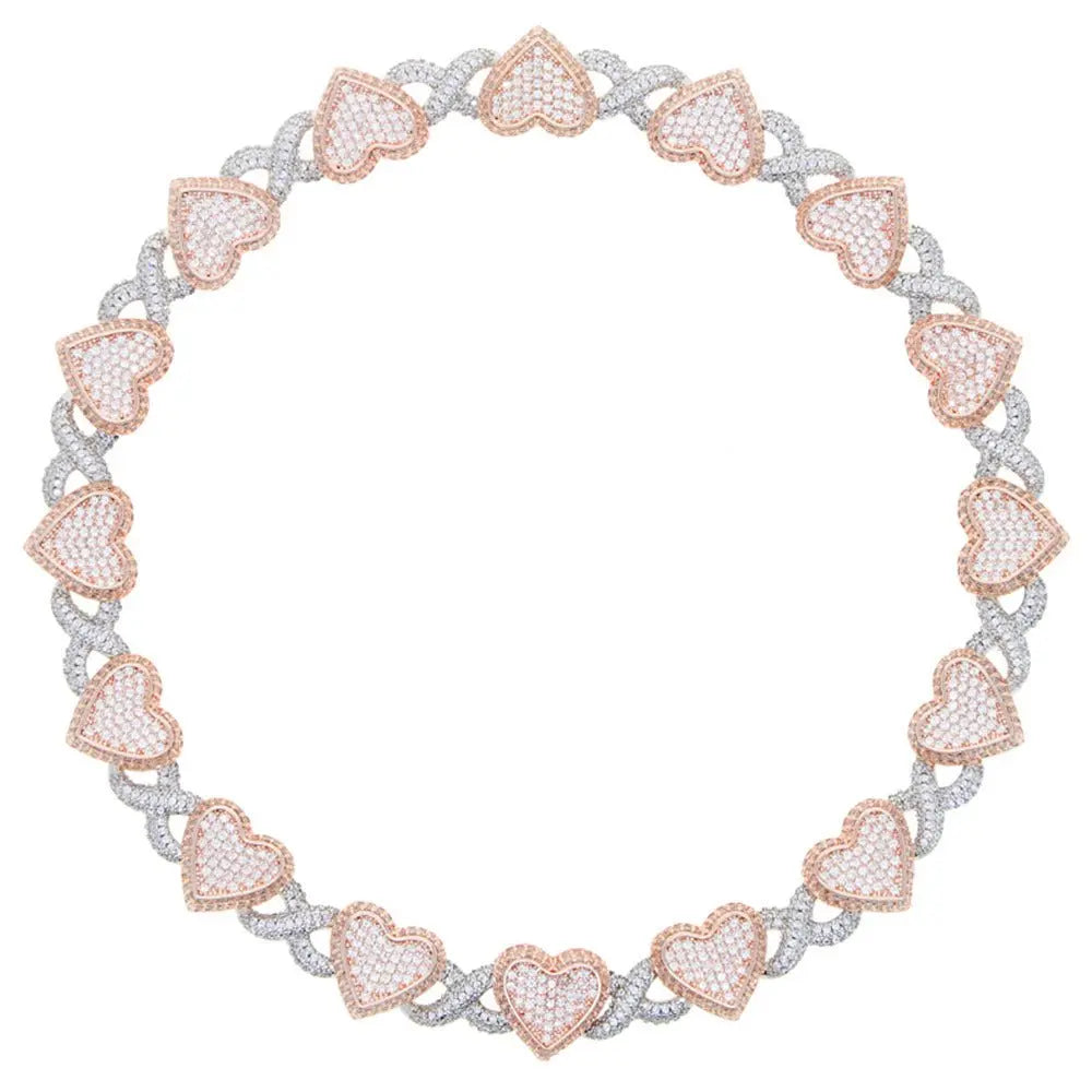 Zircon Infinity Heart Necklace - Blade & Thread
