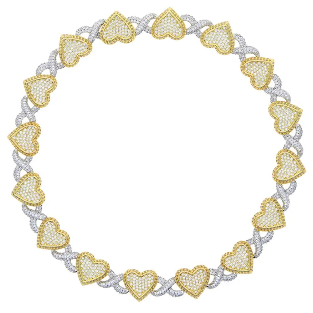 Zircon Infinity Heart Necklace - Blade & Thread