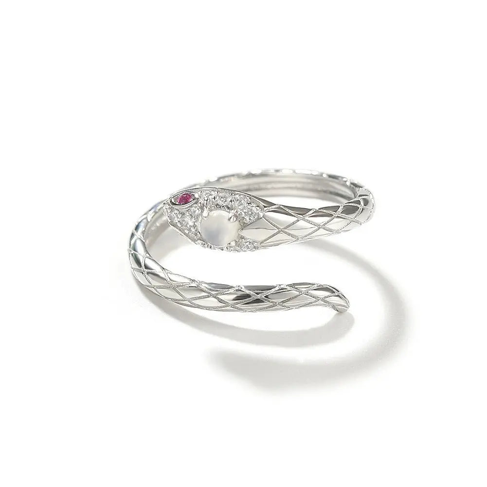 Zircon snake open ring - Blade & Thread