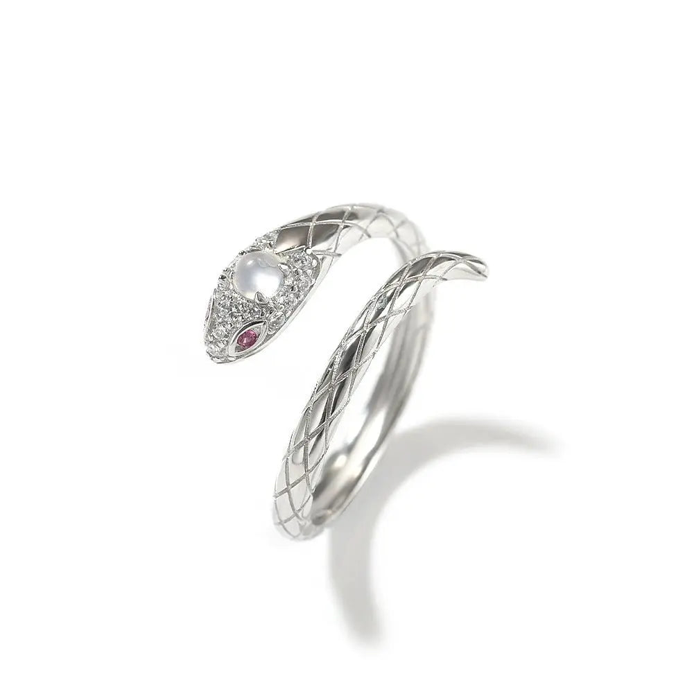 Zircon snake open ring - Blade & Thread