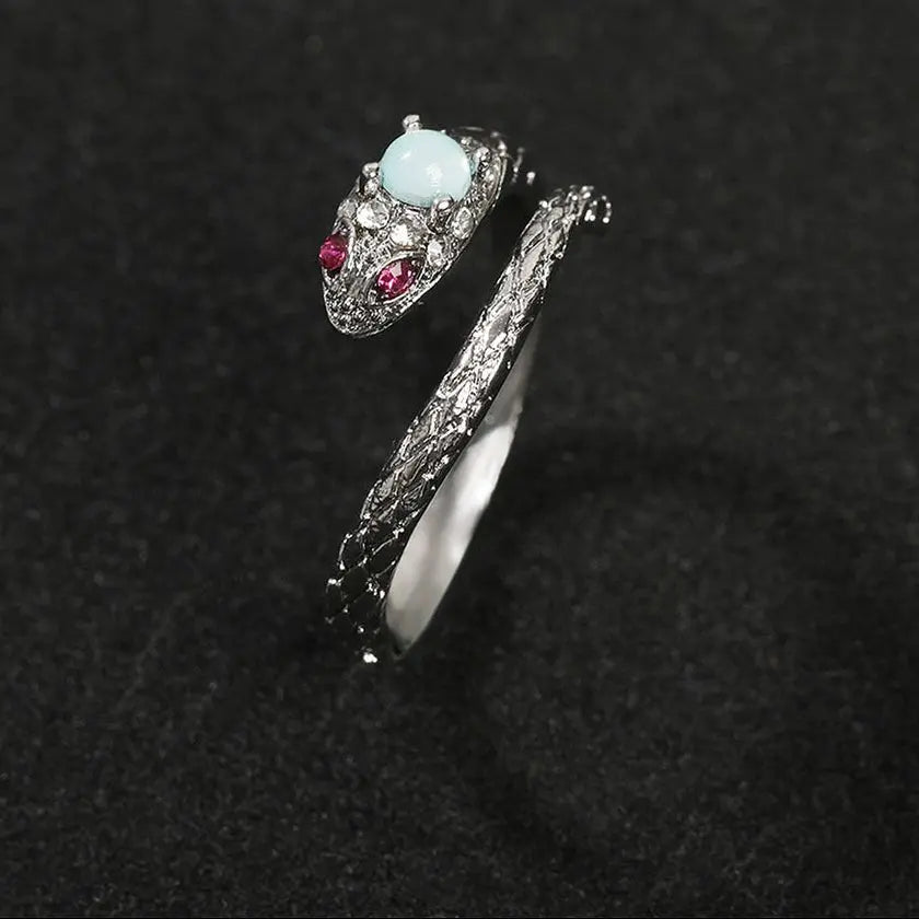 Zircon snake open ring - Blade & Thread
