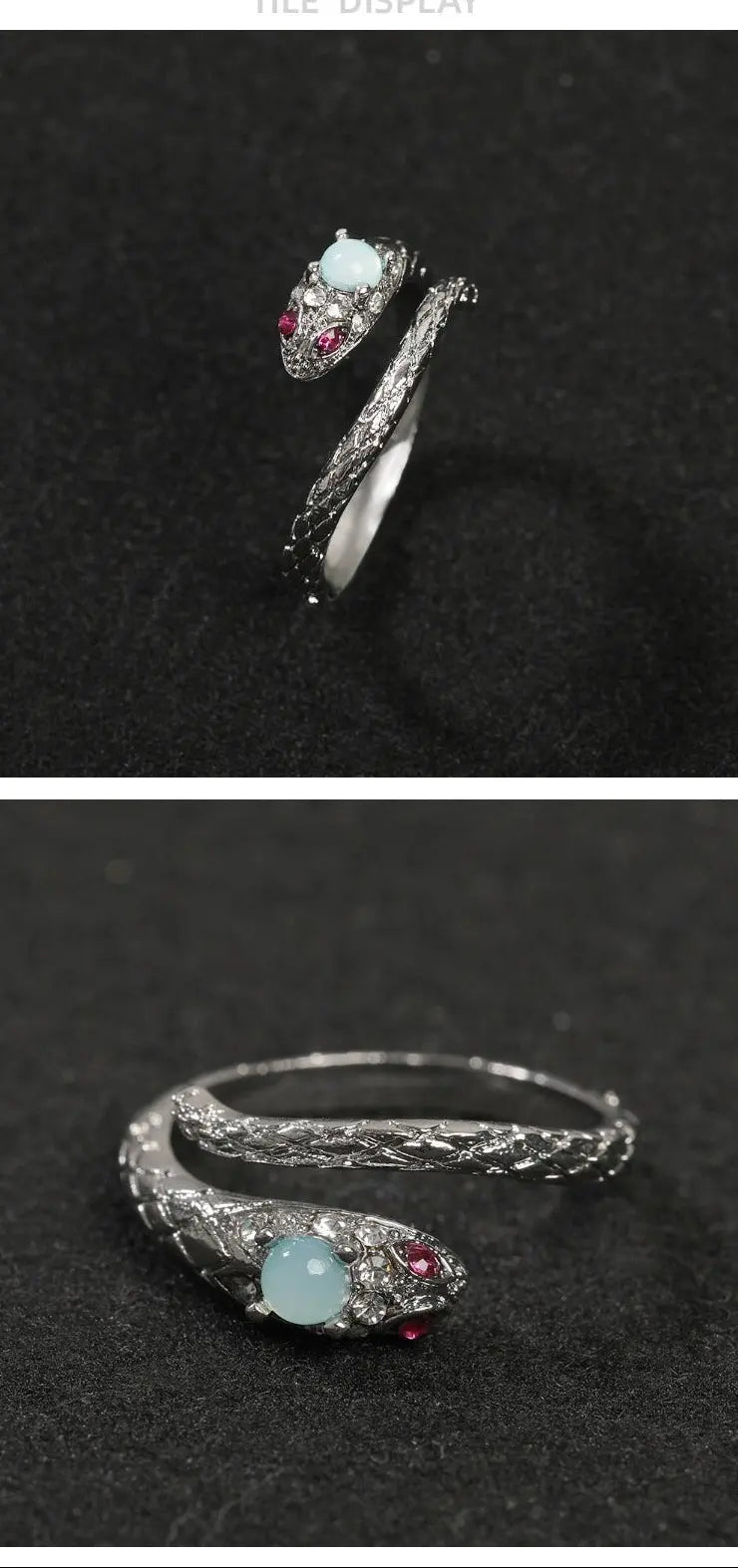 Zircon snake open ring - Blade & Thread