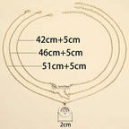 Zodiac Necklace Vintage English Star Image Pendant Three Piece Jewelry Set nowadaysfashion