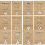 Zodiac Necklace Vintage English Star Image Pendant Three Piece Jewelry Set nowadaysfashion